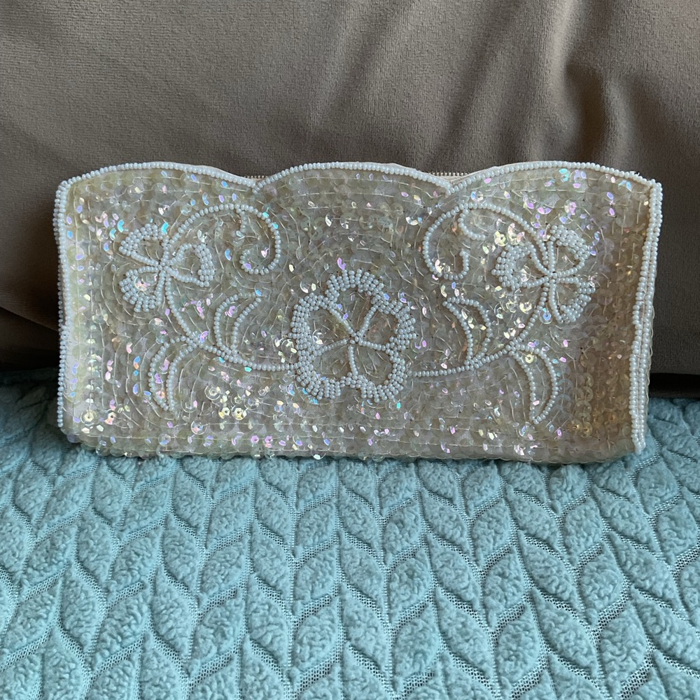 1950’s Vintage Sequined and Beaded Evening Bag Clutch